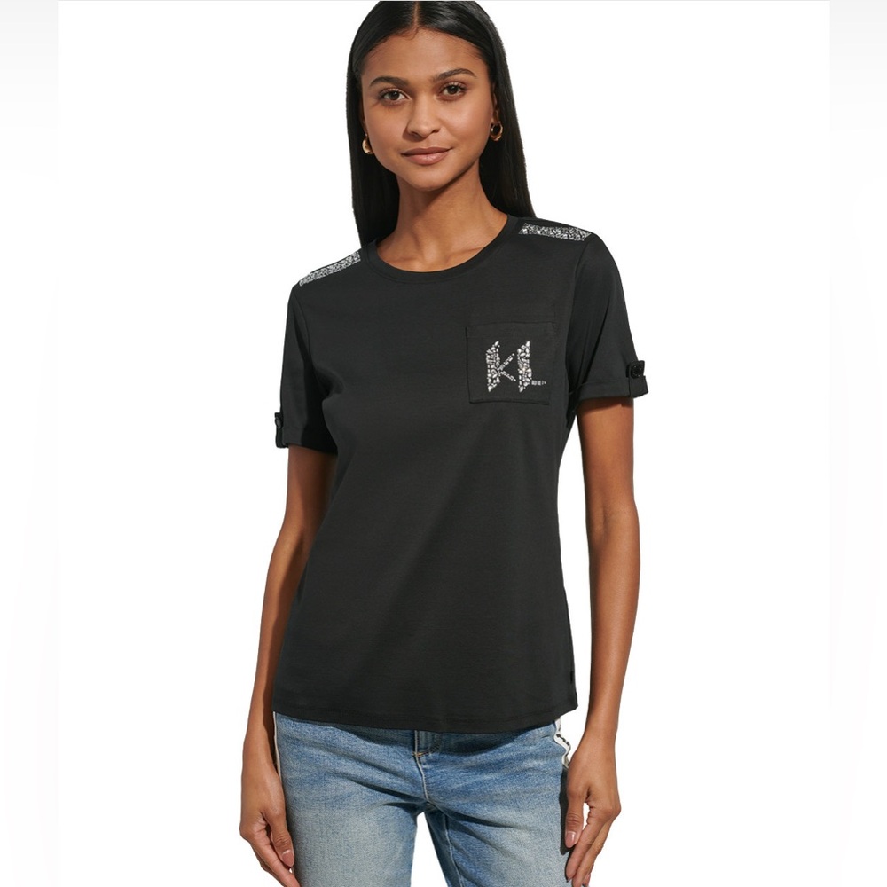 Karl Lagerfield Monogram Pocket T-Shirt